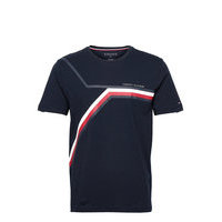 Split Chest Stripe Tee T-shirts Short-sleeved Sininen Tommy Hilfiger