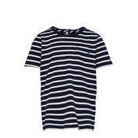 Laundered Stripe T-shirts Short-sleeved Sininen Joules
