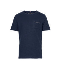Essential Slub Pocket Tee S/S T-shirts Short-sleeved Sininen Tommy Hilfiger