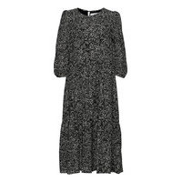 Slfviole 3/4 Midi Aop Dress B Polvipituinen Mekko Musta Selected Femme