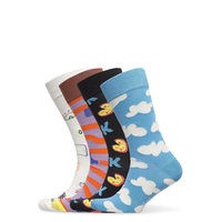 4-Pack Good Times Socks Gift Set Underwear Socks Regular Socks Monivärinen/Kuvioitu Happy Socks