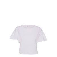 Volante T-shirts & Tops Short-sleeved Valkoinen Mango