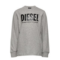 Tjustlogo Ml T-Shirt T-shirts Long-sleeved T-shirts Harmaa Diesel