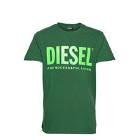 Tjustlogo T-Shirt T-shirts Short-sleeved Vihreä Diesel