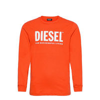 Tjustlogo Ml T-Shirt T-shirts Long-sleeved T-shirts Oranssi Diesel