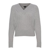 Textured Pullover.Ca Neulepaita Harmaa Theory