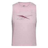Wor Supremium Logo Tank T-shirts & Tops Sleeveless Vaaleanpunainen Reebok Performance