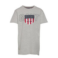 D2. Sporty Shield Ss T-Shirt T-shirts Short-sleeved Harmaa GANT