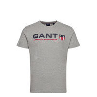 D2. Gant Retro Shield Ss T-Shirt T-shirts Short-sleeved Harmaa GANT