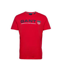 D2. Gant Retro Shield Ss T-Shirt T-shirts Short-sleeved Punainen GANT