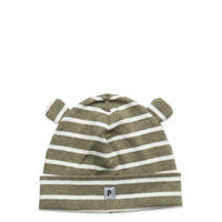 Cap Striped Baby Accessories Headwear Hats Baby Hats Vihreä Polarn O. Pyret