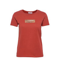 Mangolog-H T-shirts & Tops Short-sleeved Punainen Mango