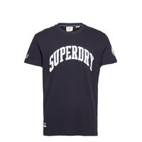 Varsity Arch Mono Tee T-shirts Short-sleeved Sininen Superdry