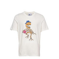 Funny Dino Tee T-shirts Short-sleeved Valkoinen Adidas Originals, adidas Originals