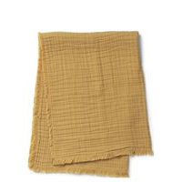 Soft Cotton Blanket - Gold Home Sleep Time Blankets & Quilts Keltainen Elodie Details