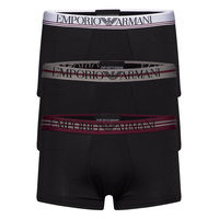 Men'S Knit 3-Pack Trunk Bokserit Musta Emporio Armani