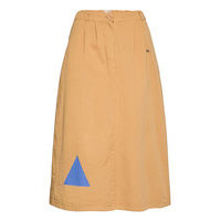 Geometric Print Midi Skirt Polvipituinen Hame Beige Bobo Choses