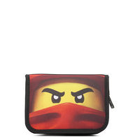 Ninjago® Kai Of Fire Pencil Case W. Flap With Content Accessories Bags Pencil Cases Punainen Lego Bags