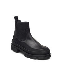 Boots - Flat Shoes Chelsea Boots Musta ANGULUS