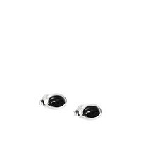 Love Bead Ear Silver - Onyx Accessories Jewellery Earrings Studs Hopea Efva Attling