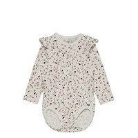 Body Aop Baby Bodies Long-sleeved Valkoinen Polarn O. Pyret