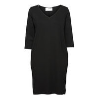 Slfcaro-Tunni 3/4 Short Dress B Polvipituinen Mekko Musta Selected Femme