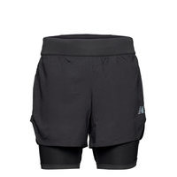 Q Speed Fuel 2 In 1 5 Inch Short Shorts Sport Shorts Musta New Balance