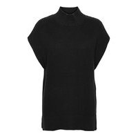 Keekeepw Pu T-shirts & Tops Knitted T-shirts/tops Musta Part Two