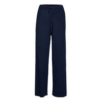 Merino Trousers Suoralahkeiset Housut Sininen Rosemunde