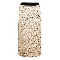 Feoma Skirt Aop Polvipituinen Hame Beige MOSS COPENHAGEN