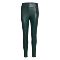 Vinnis Hwsk 7/8 Coated Leggings/Tb Leather Leggings/Housut Vihreä Vila