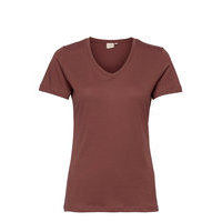 Naia T-Shirt T-shirts & Tops Short-sleeved Ruskea Cream