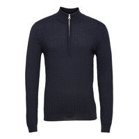 Mamason Sz Cabel Knitwear Half Zip Jumpers Sininen Matinique