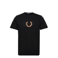 Laurel Wreath Tee T-shirts Short-sleeved Musta Fred Perry