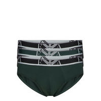 Men'S Knit 3-Pack Brief Y-sepalus Briefs Alushousut Vihreä Emporio Armani