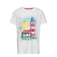 Light House T B T-shirts Short-sleeved Valkoinen Hackett London