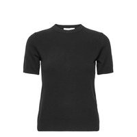 Josefa Ss Cashmere Knit T-shirts & Tops Knitted T-shirts/tops Musta Andiata