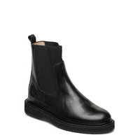 Booties - Flat - With Elastic Shoes Chelsea Boots Musta ANGULUS