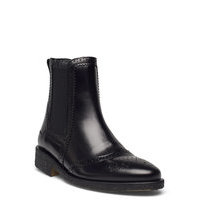 Booties - Flat - With Elastic Shoes Chelsea Boots Musta ANGULUS