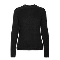 Yasalva Ls O-Neck Knit Pullover S. Neulepaita Musta YAS