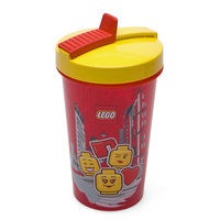 Lego Tumbler With Straw Iconic Boy Home Meal Time Water Bottles Punainen LEGO STORAGE