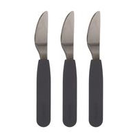 Silic Knife 3-Pack - St Grey Home Meal Time Cutlery Musta Filibabba