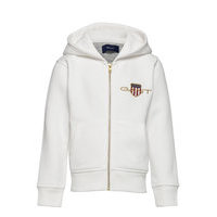 D1. Med Archive Shield Zip Hoodie Huppari Valkoinen GANT