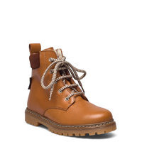 Boots - Flat - With Velcro Nauhalliset Talvikengät Ruskea ANGULUS