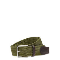 Elastic Braid Belt Accessories Belts Braided Belt Vihreä GANT