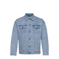 New Allover Denim Jacket Farkkutakki Denimtakki Sininen BLS Hafnia