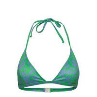 Rcycld Florale Hlter Bkini Top Swimwear Bikinis Bikini Tops Triangle Bikinitops Vihreä French Connection