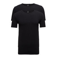 T-Shirt Rn 2p Co/El T-shirts Short-sleeved Musta BOSS