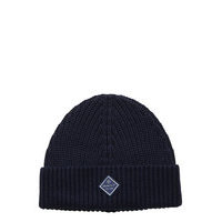 D1. Cotton Rib Knit Hat Accessories Headwear Beanies Sininen GANT