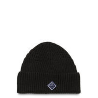 D1. Cotton Rib Knit Hat Accessories Headwear Beanies Musta GANT